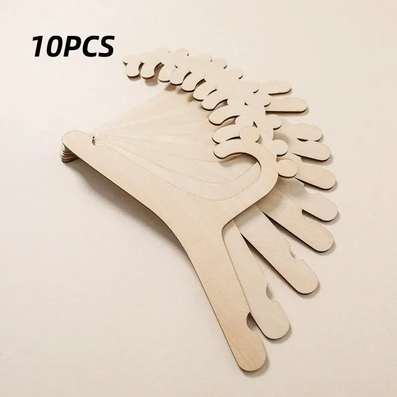 10 Piece Wooden Baby Hanger Set for Nursery Decor