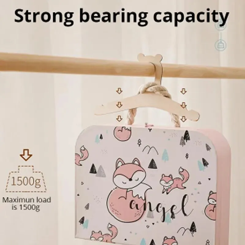 10 Piece Wooden Baby Hanger Set for Nursery Decor
