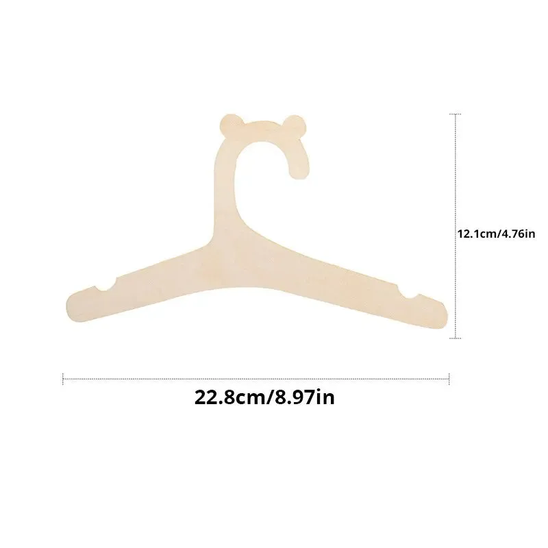 10 Piece Wooden Baby Hanger Set for Nursery Decor