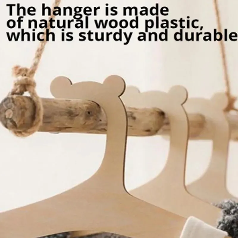 10 Piece Wooden Baby Hanger Set for Nursery Decor