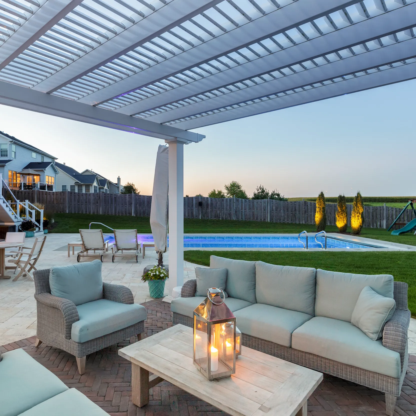 10x18 Pergola Over Concrete Patio (or Other Base) - Made in USA