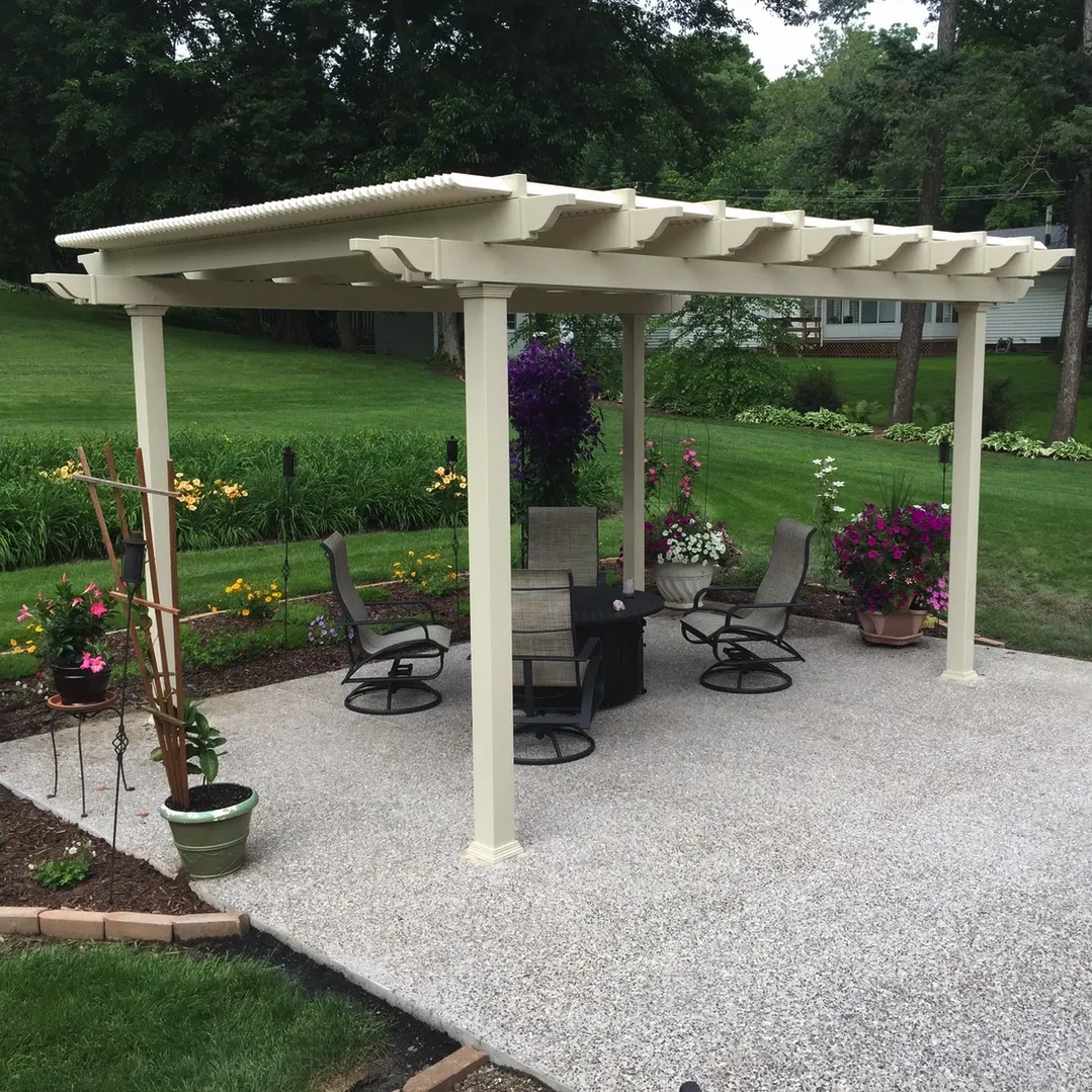 10x18 Pergola Over Concrete Patio (or Other Base) - Made in USA
