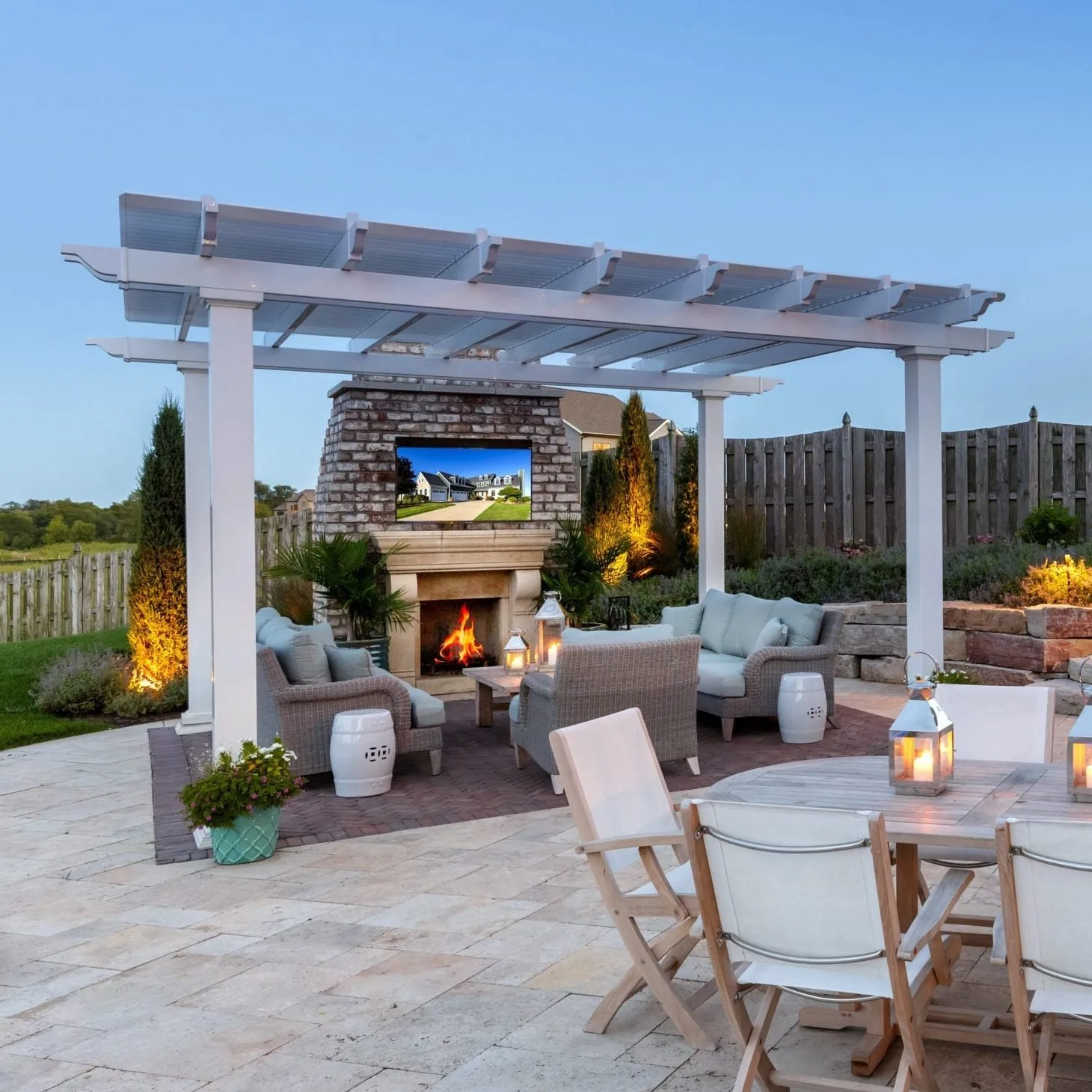 10x18 Pergola Over Concrete Patio (or Other Base) - Made in USA