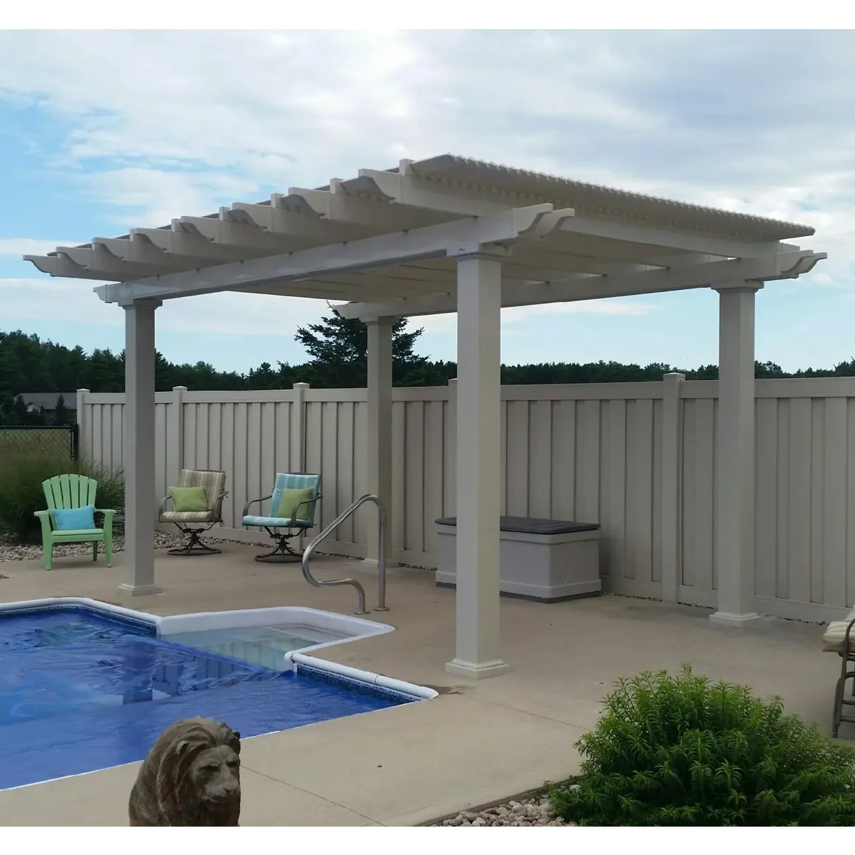 10x18 Pergola Over Concrete Patio (or Other Base) - Made in USA