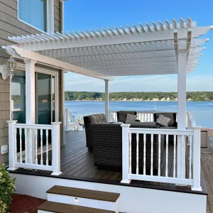 10x20 Free-Standing Pergola on Deck - Made in USA