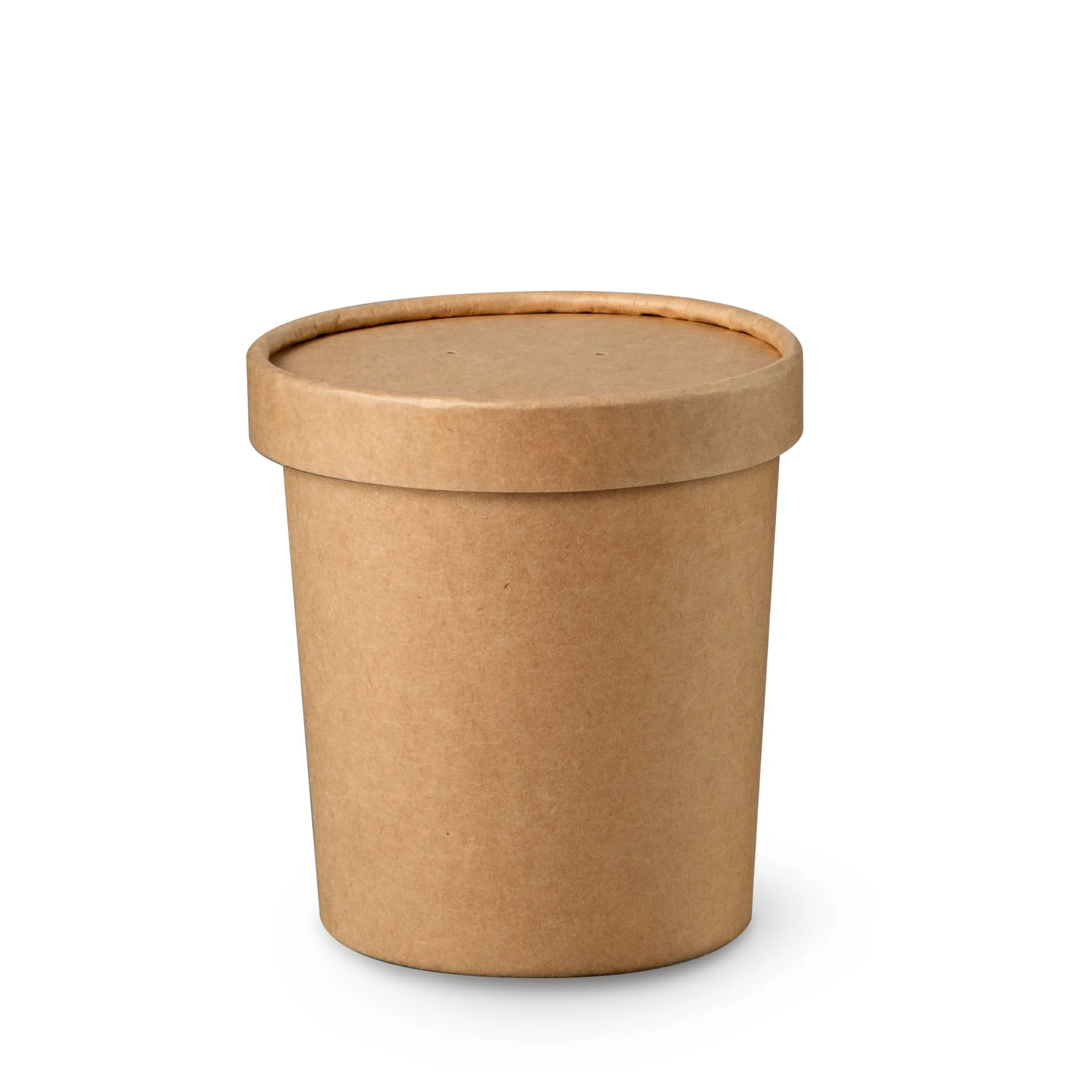 16oz Kraft Compostable Paper Food Cup with Vented Lid
