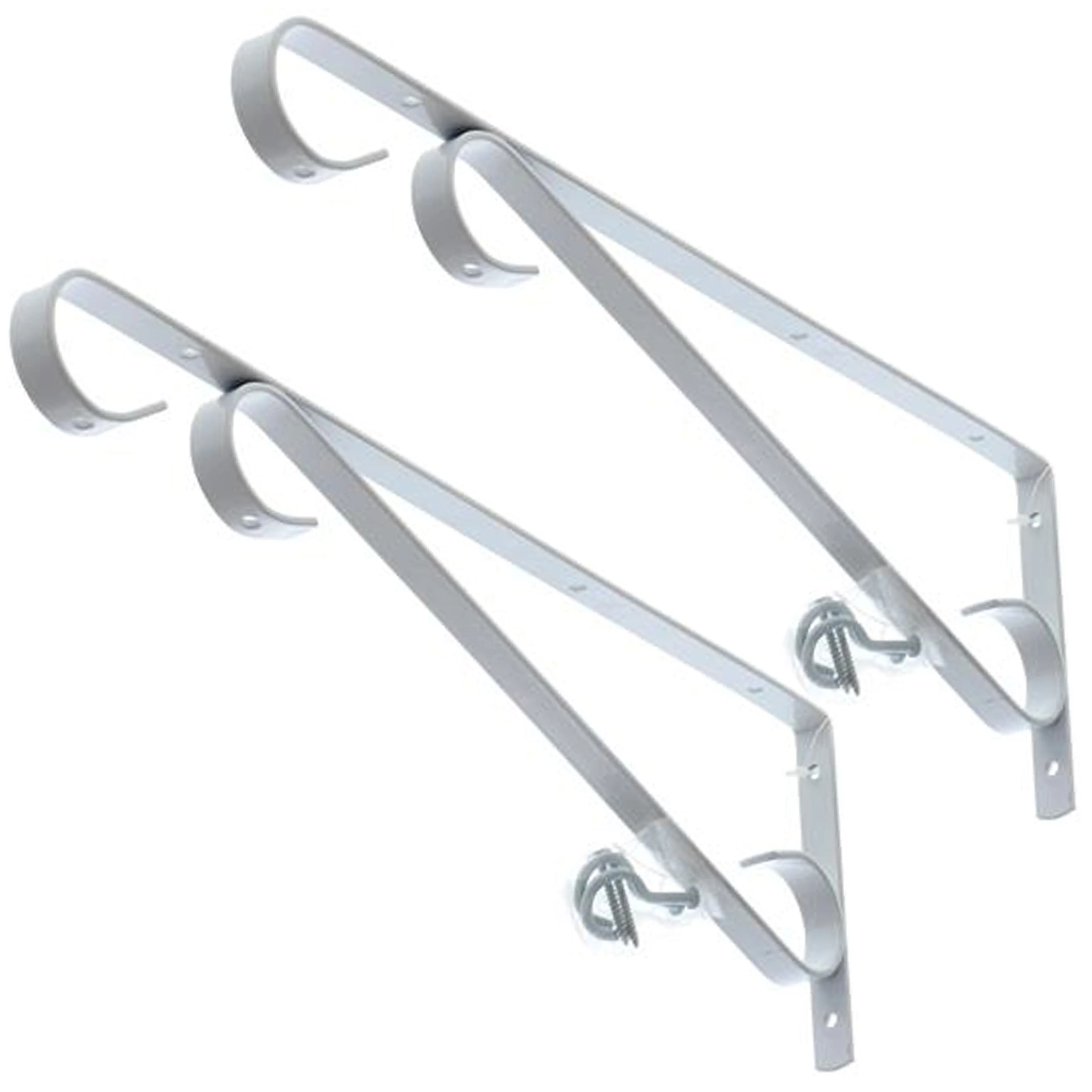 2 Pc 15" Hanging Plant Bracket Heavy-Duty Metal Garden Hangers Hooks w/ Screws