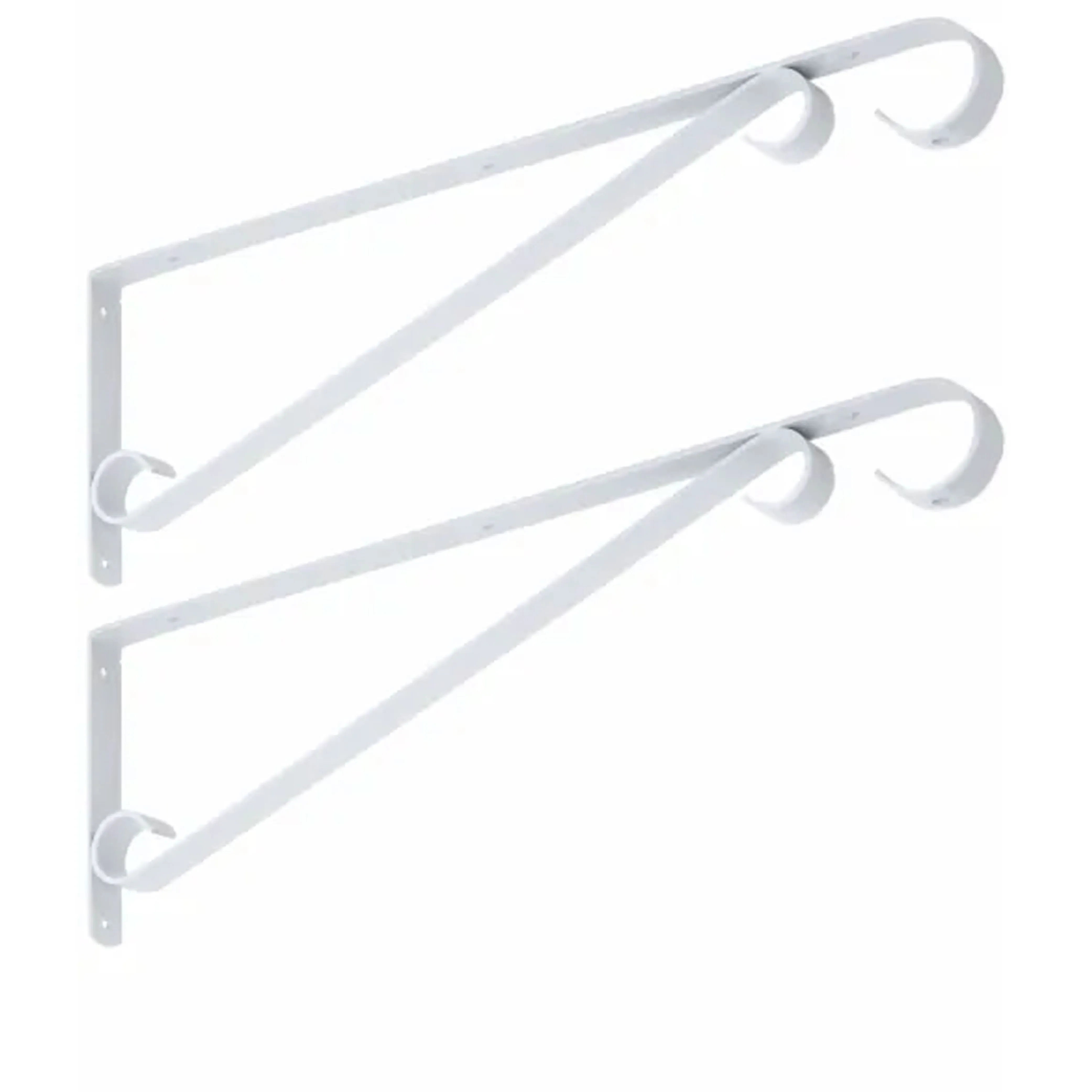 2 Pc 15" Hanging Plant Bracket Heavy-Duty Metal Garden Hangers Hooks w/ Screws