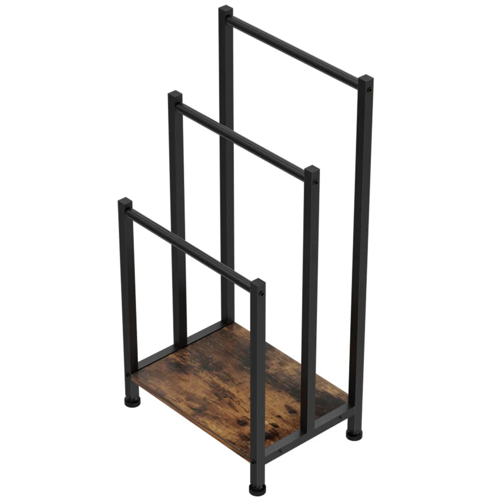 3 Tier Towel Rack Rail | Freestanding Holder | Bathroom Organizer | Laundry Drying Bar