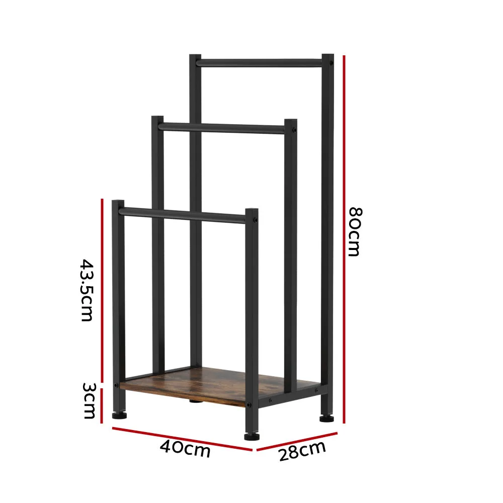 3 Tier Towel Rack Rail | Freestanding Holder | Bathroom Organizer | Laundry Drying Bar