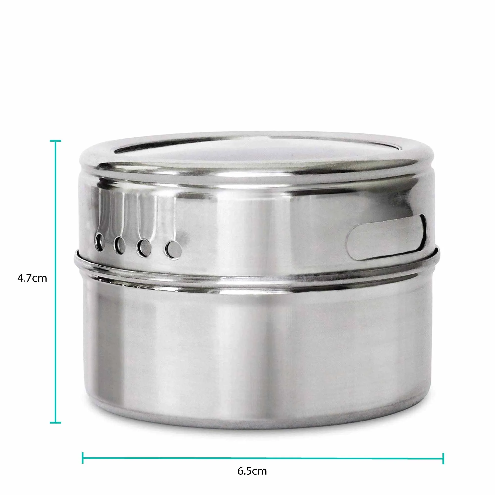 50x 150g Magnetic Spice Jar Stainless Steel Tin | Herb Seasoning Storage Container