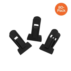 80-Pack Finger Clips, Black