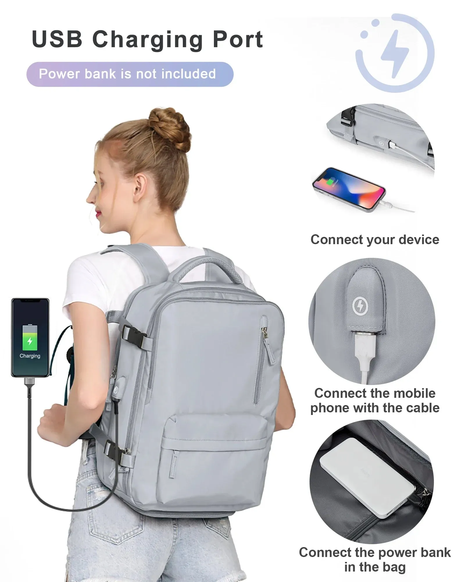 Anti Theft Laptop Backpack for Business Travel with Usb Port