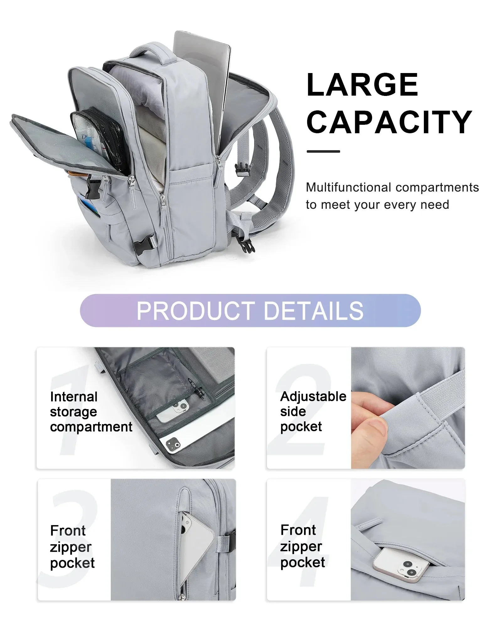 Anti Theft Laptop Backpack for Business Travel with Usb Port