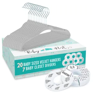 Baby Nest Designs 20x Baby Hangers with 7X Baby Closet Dividers