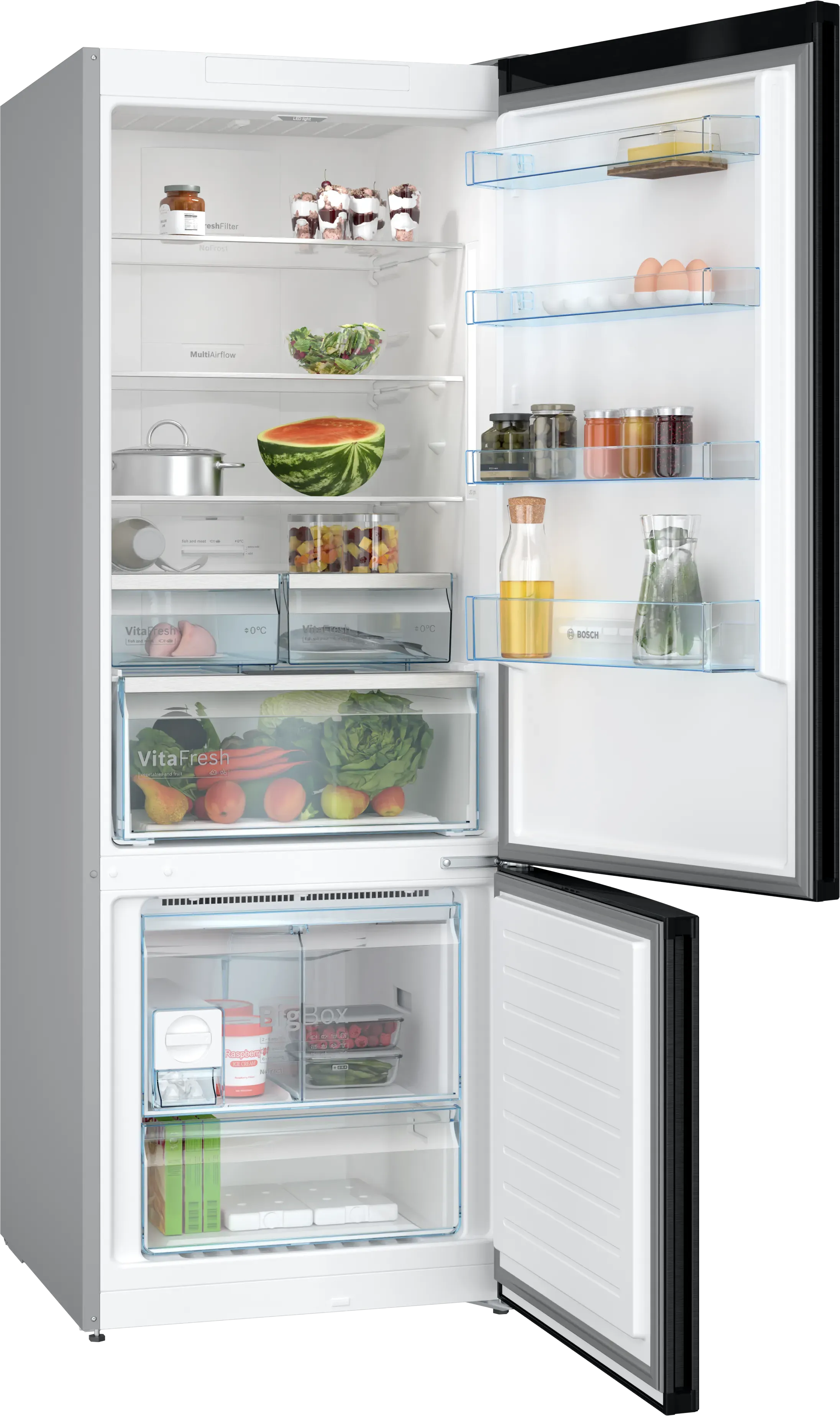 Bosch KGN56CX41I 559L Frost-Free Bottom Freezer Refrigerator | 2 Star Inverter | Black Inox | VarioInverter Compressor | 2025 Model