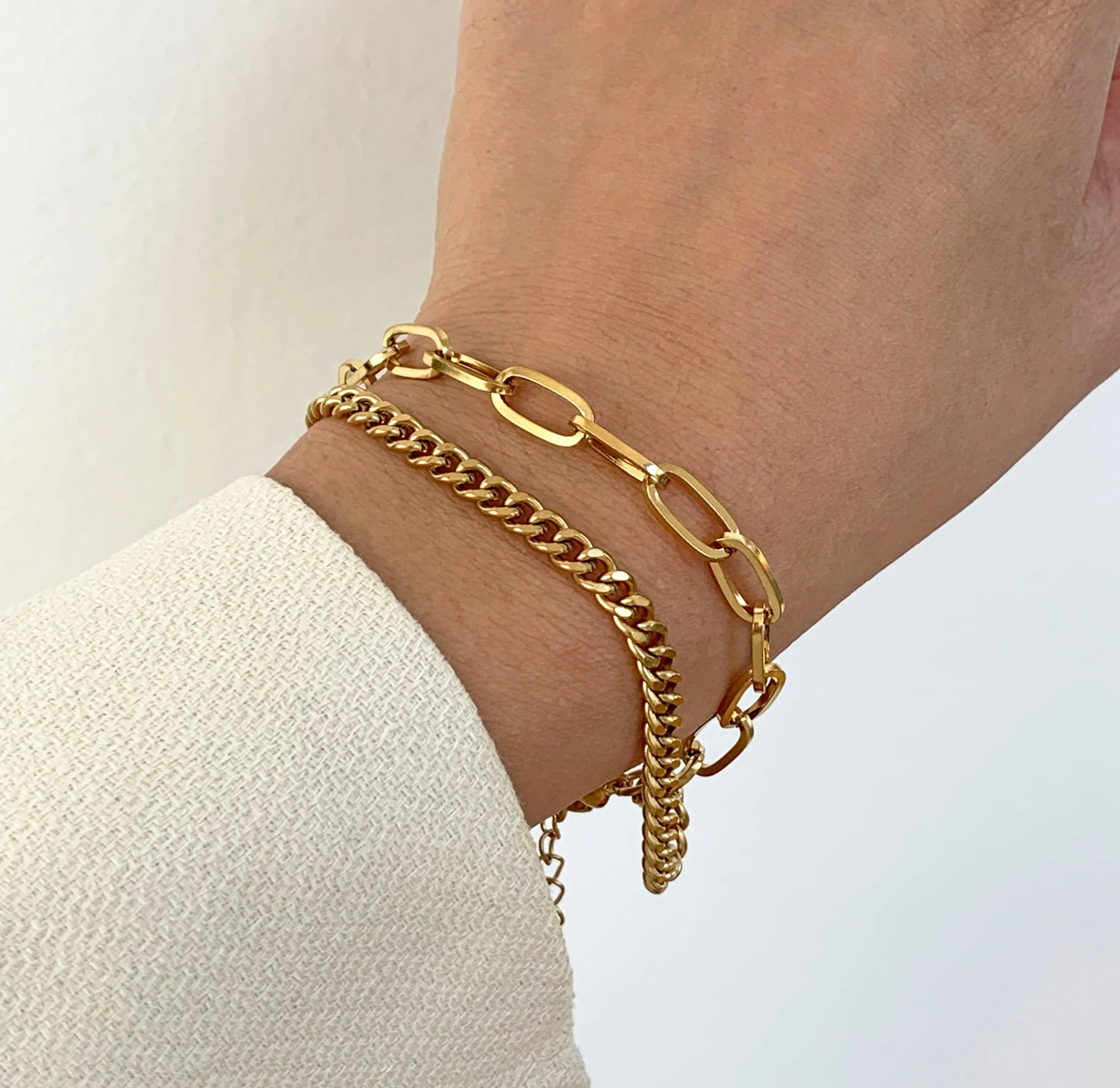 BRIGITTE GOLD DUO CHAIN BRACELET SAMPLE