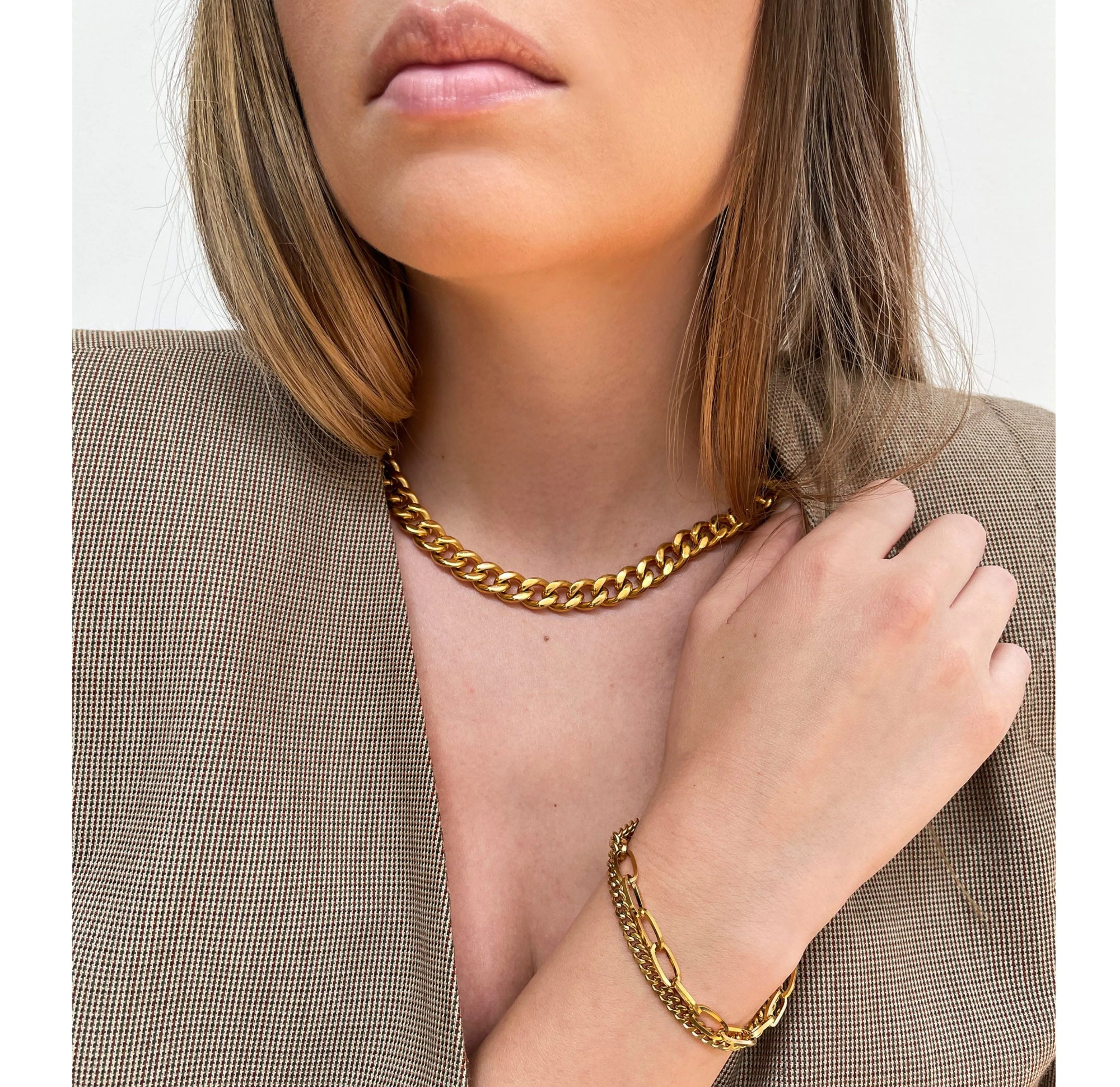 BRIGITTE GOLD DUO CHAIN BRACELET SAMPLE