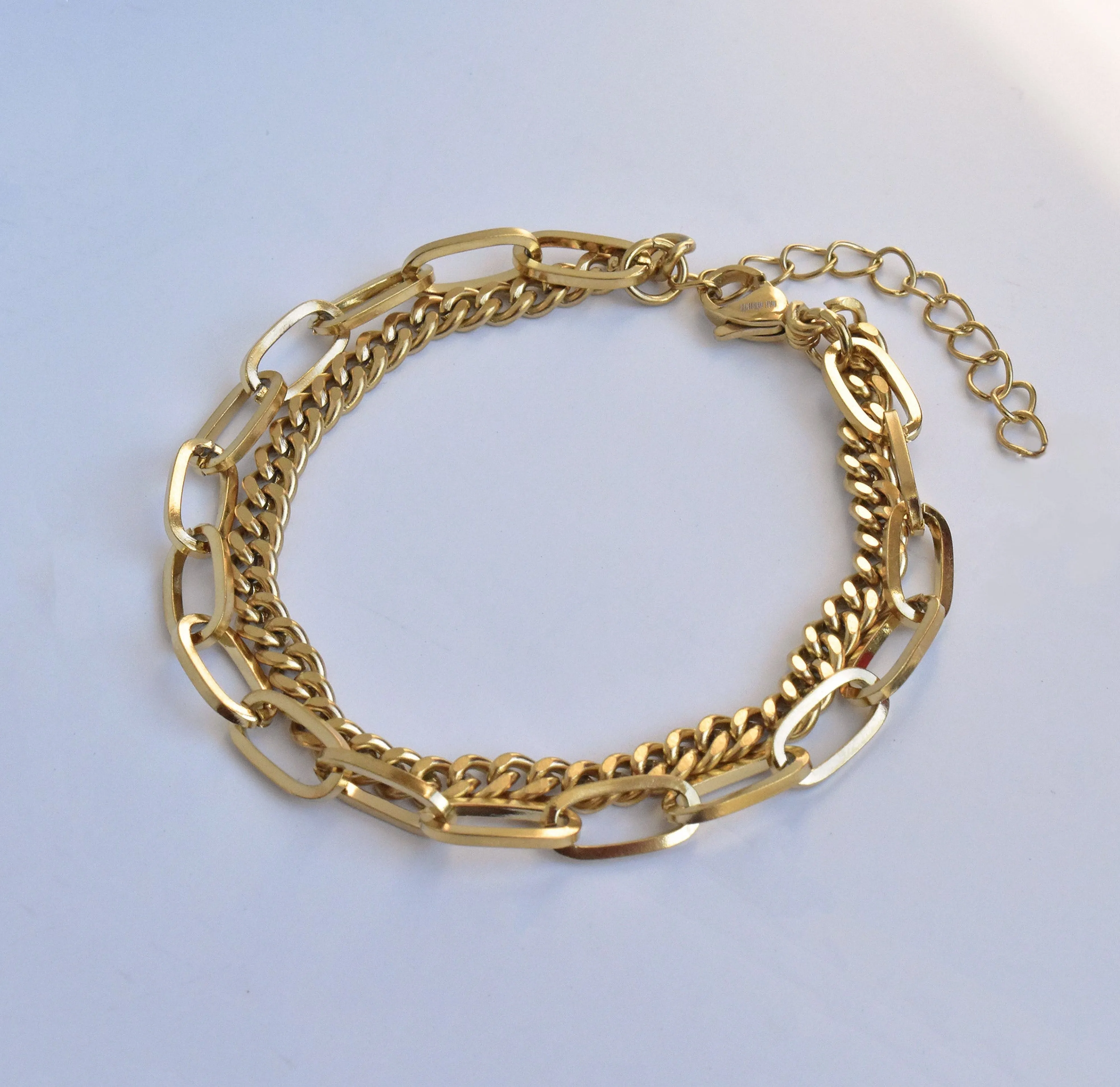 BRIGITTE GOLD DUO CHAIN BRACELET SAMPLE
