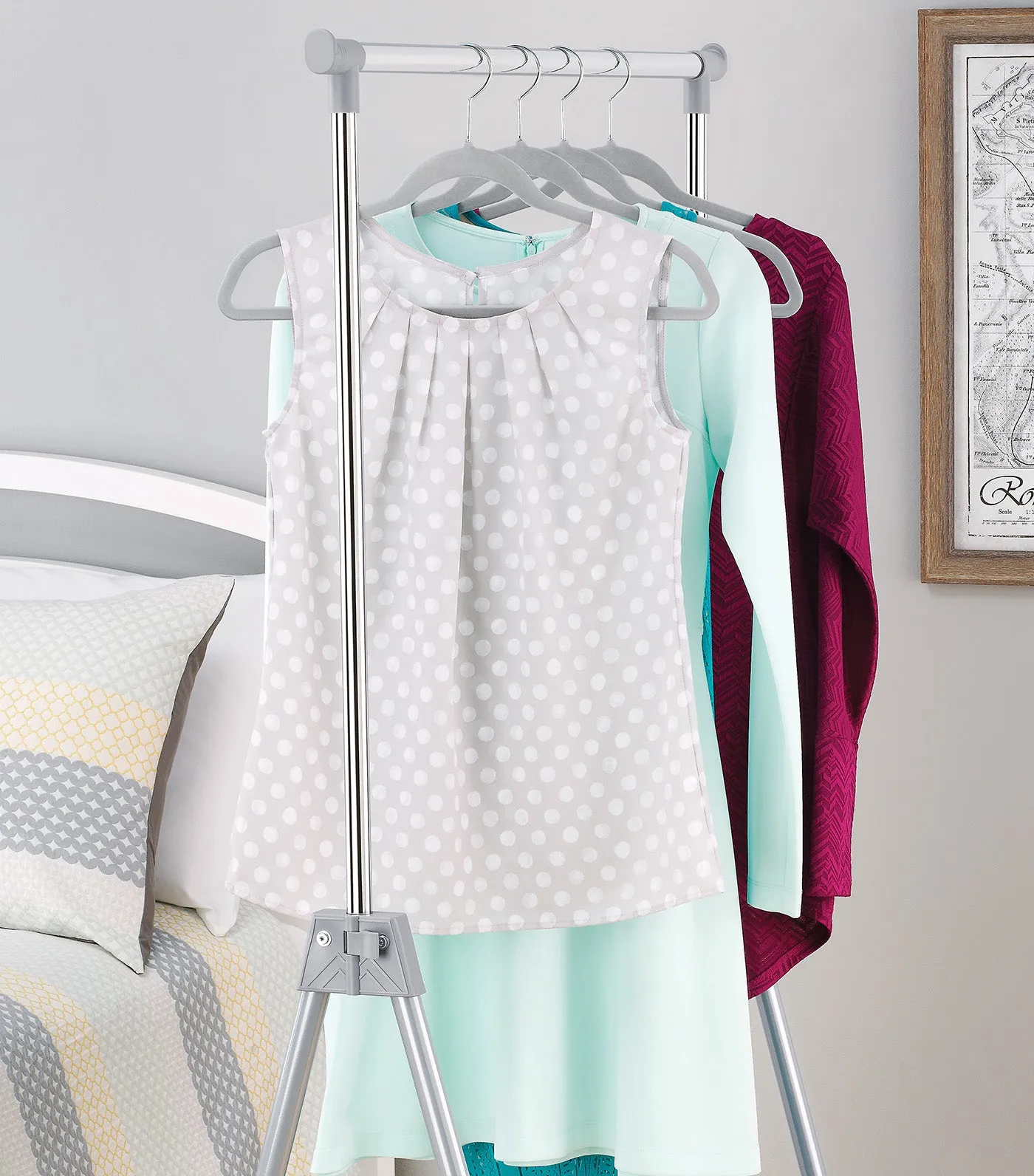 Folding Garment Rack Gray