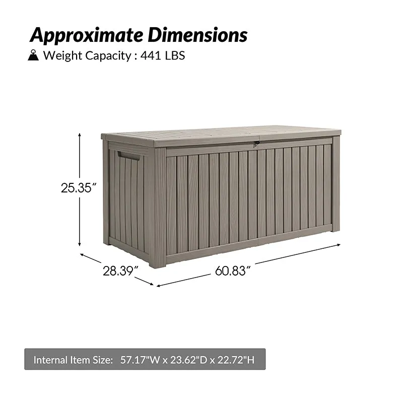 Franco Outdoor Weatherproof Storage Stackable Deck Box