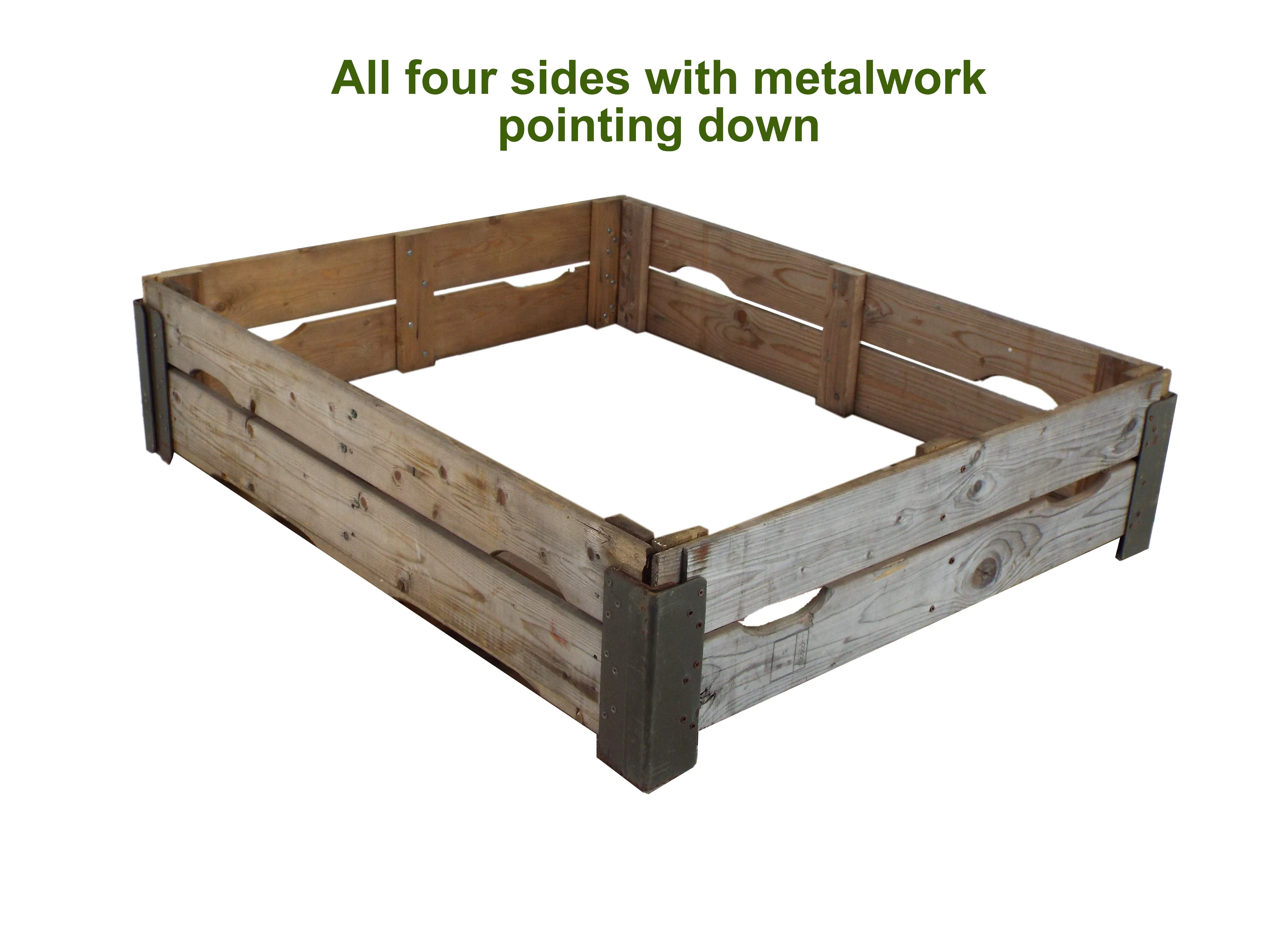 Garden storage box / Compost bin / log store - stackable heavy duty wooden crates