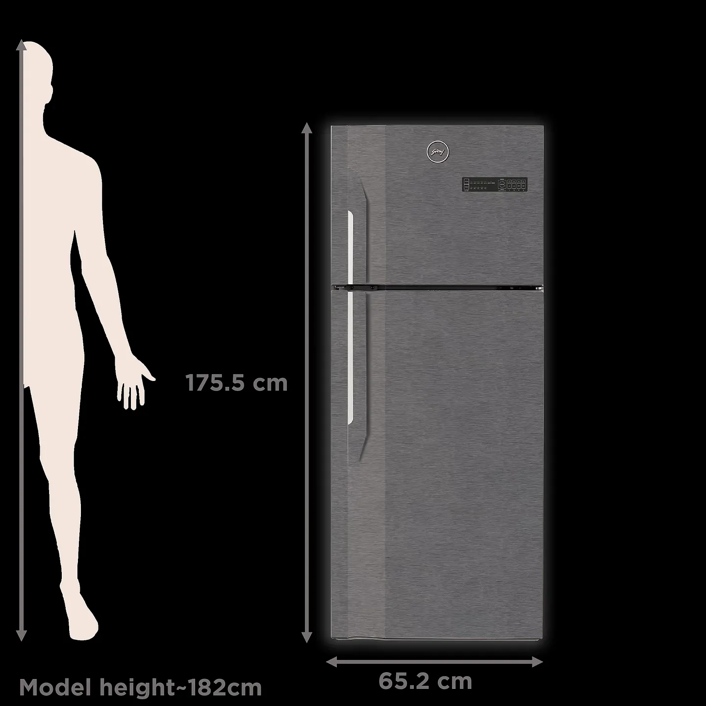 Godrej RT EONVIBE 366B 25 HCIT MT BK 330 L 2 Star Inverter Frost-Free Double Door Refrigerator ( 4 in 1 Convertible)