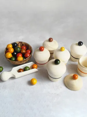 Handdcrafted Wooden Cupcake sorting and Couting Set