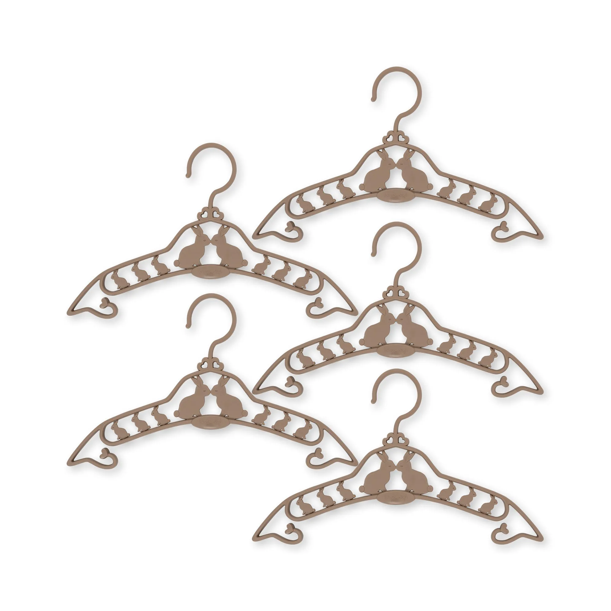 Konges Sljd 5 Pack Bunny Hangers - Shitake