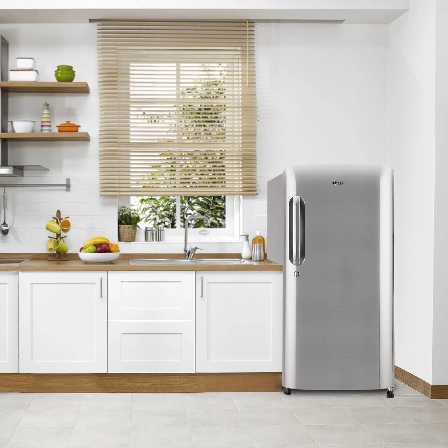 LG GL-B201APZD 185 L 3 Star Direct-Cool Single Door Refrigerator ( Shiny Steel, Fast Ice Making, Gross Volume 190 Litre)