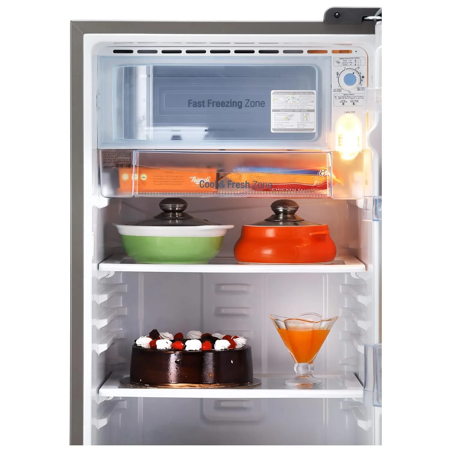 LG GL-B201APZD 185 L 3 Star Direct-Cool Single Door Refrigerator ( Shiny Steel, Fast Ice Making, Gross Volume 190 Litre)