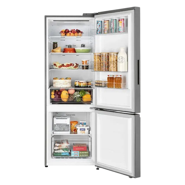 LG GL-B382DPZX 340 L 3 Star Wi-Fi Inverter Frost Free Double Door Refrigerator with Door Cooling  (Shiny Steel)