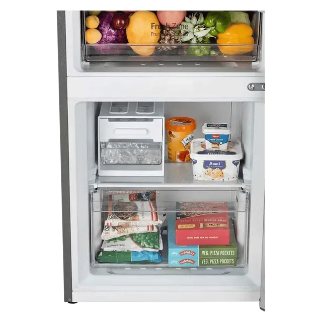 LG GL-B382DPZX 340 L 3 Star Wi-Fi Inverter Frost Free Double Door Refrigerator with Door Cooling  (Shiny Steel)