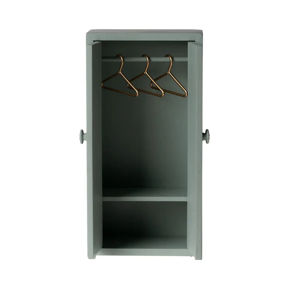 Maileg Wooden Closet, Mouse - Soft blue