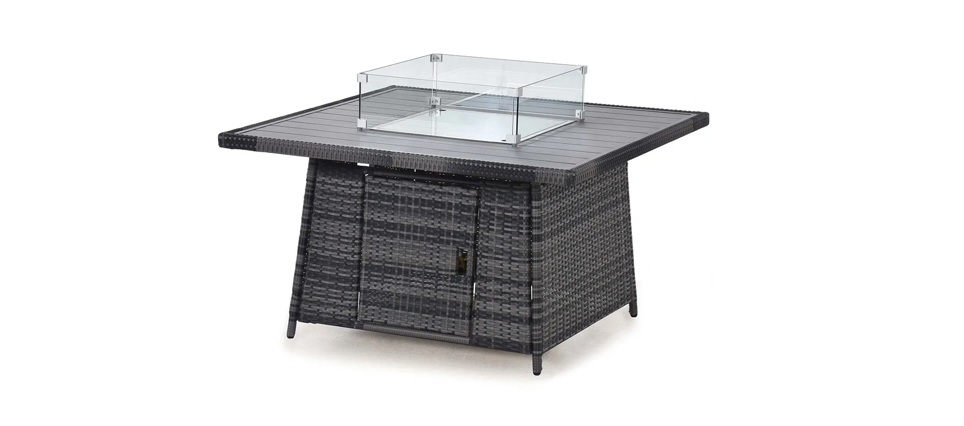 Maze Kingston Corner Deluxe Dining Set With Fire Pit Table