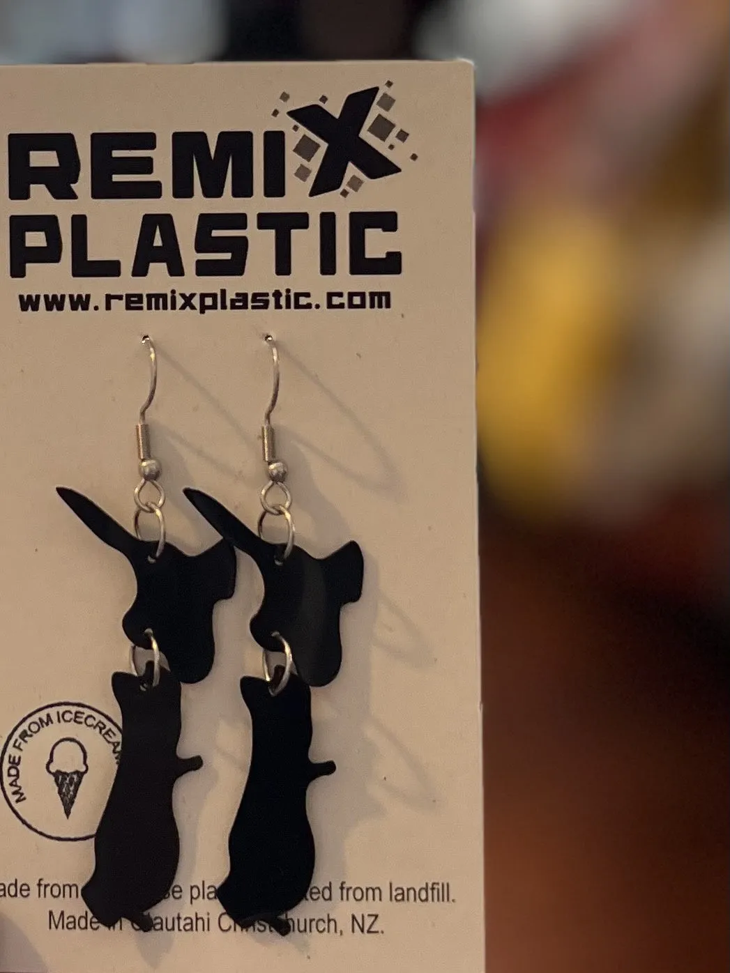 Remix Plastic Aotearoa Outline Earrings