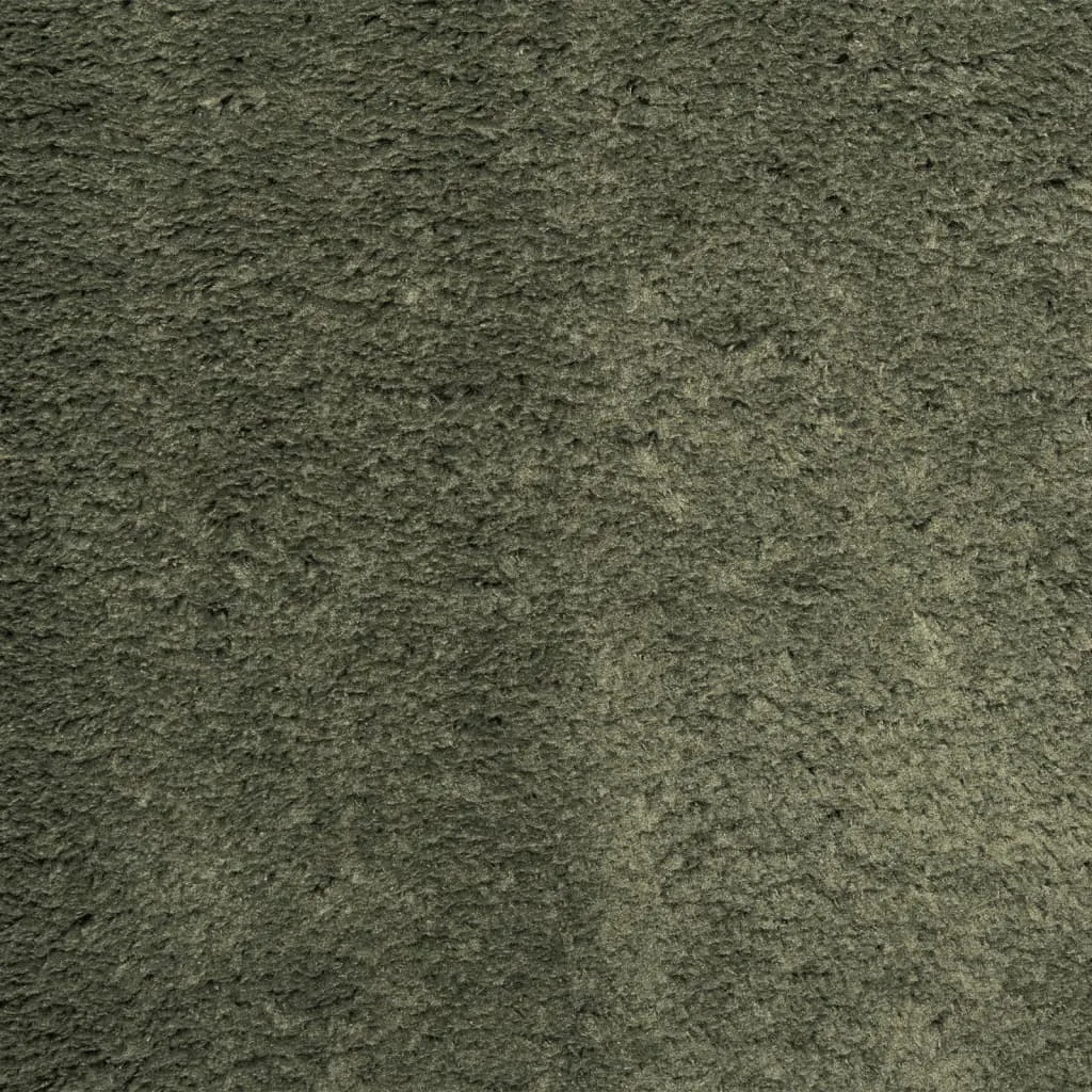 Rug HUARTE Short Pile Soft and Washable Forest Green 200x200 cm