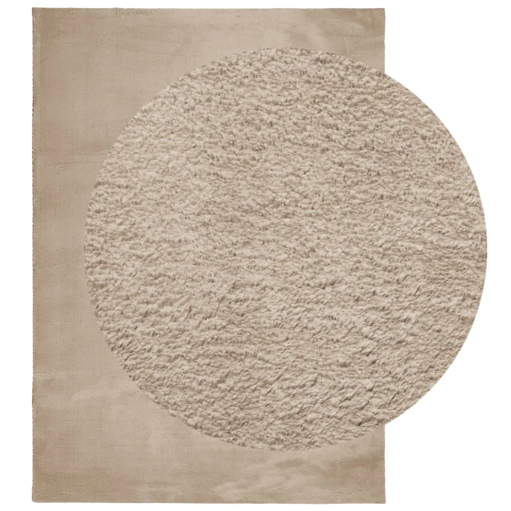 Rug HUARTE Short Pile Soft and Washable Sand 200x280 cm