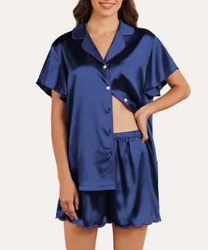 Satin Ruffle Sleeves Pajama Set (US Only)