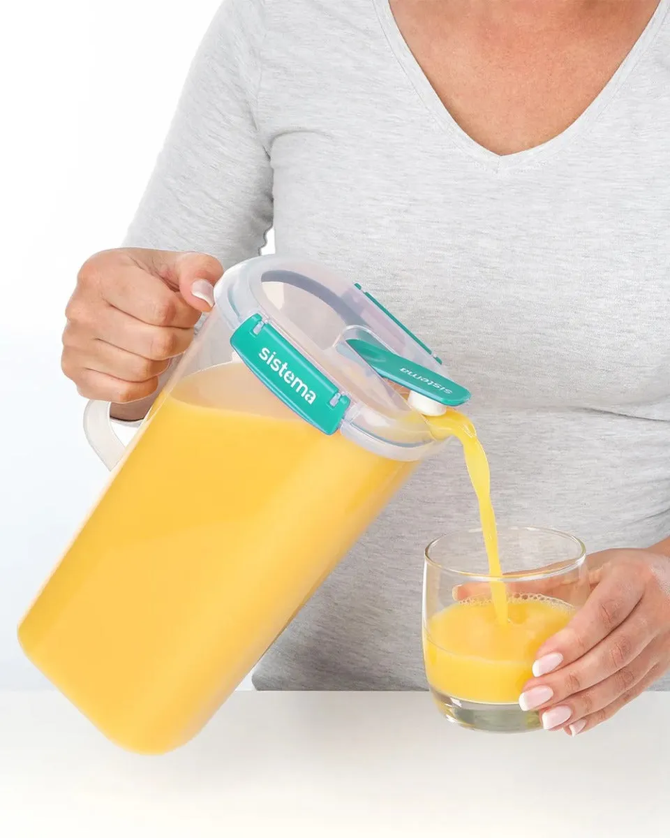 Sistema 2 Liter Juice Jug Klip It Plus Minty Teal