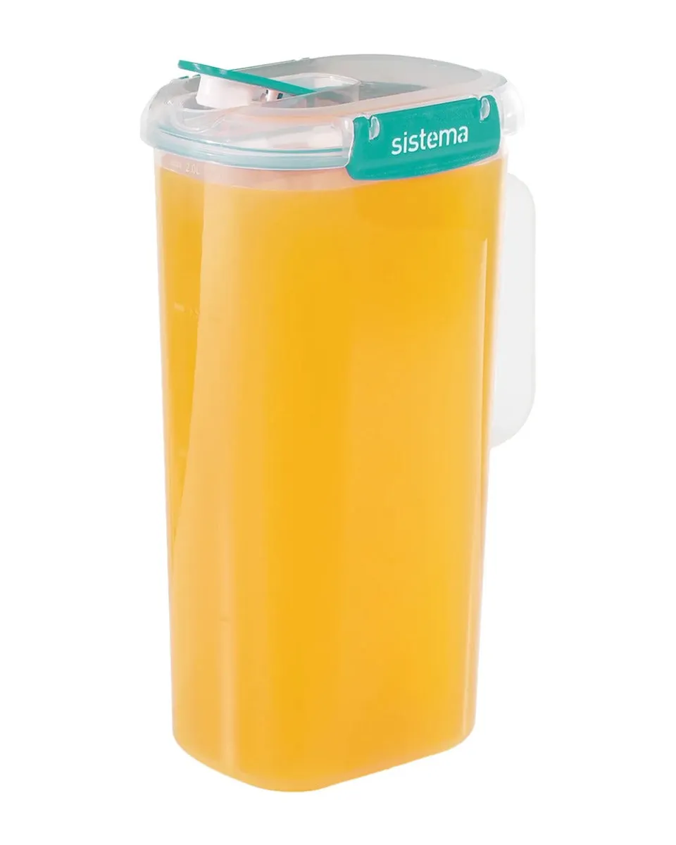 Sistema 2 Liter Juice Jug Klip It Plus Minty Teal