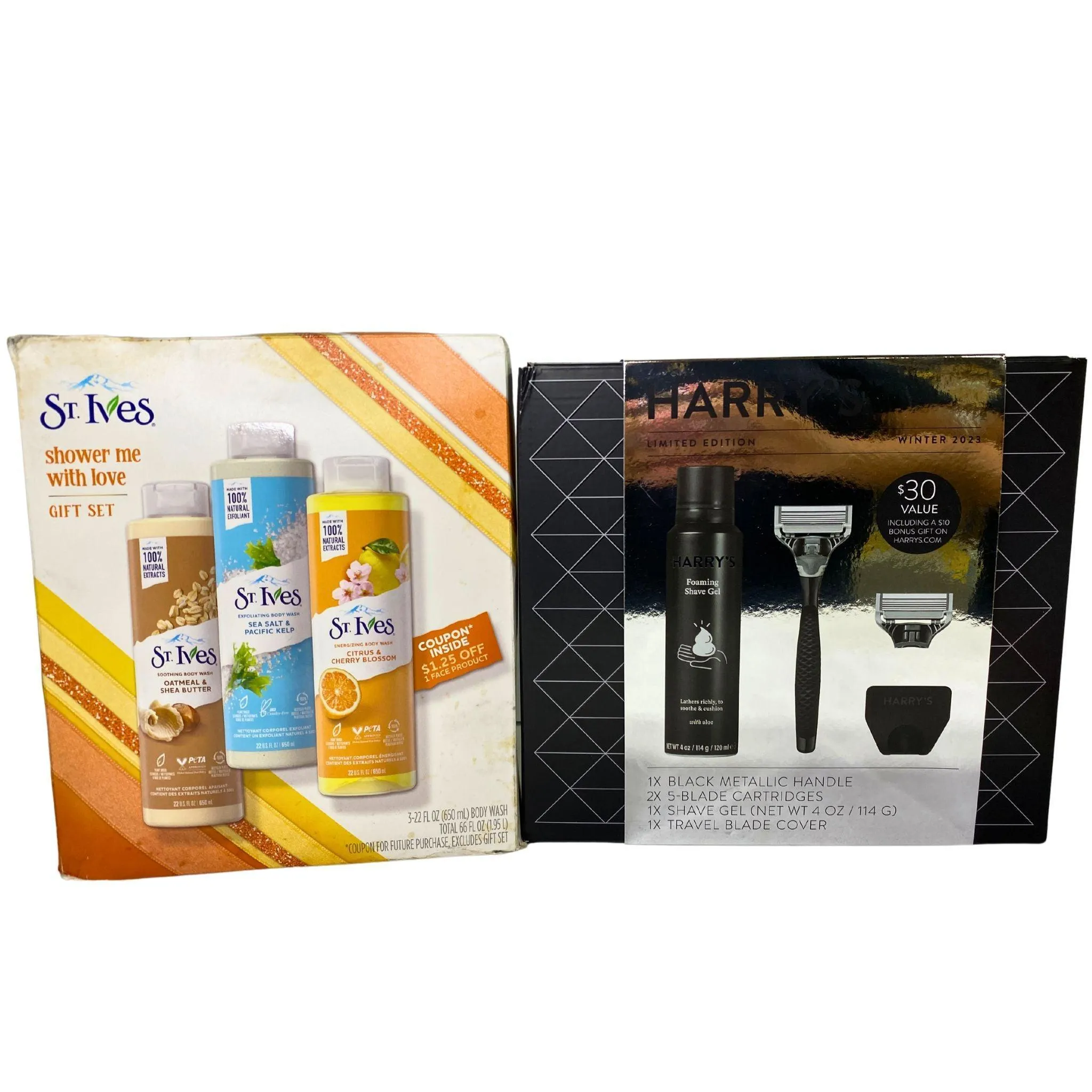 St Ives Fresh Face & Shower me with Love Gift Sets   Harrys Shave Set Assorted Mix (24 Pcs Lot)