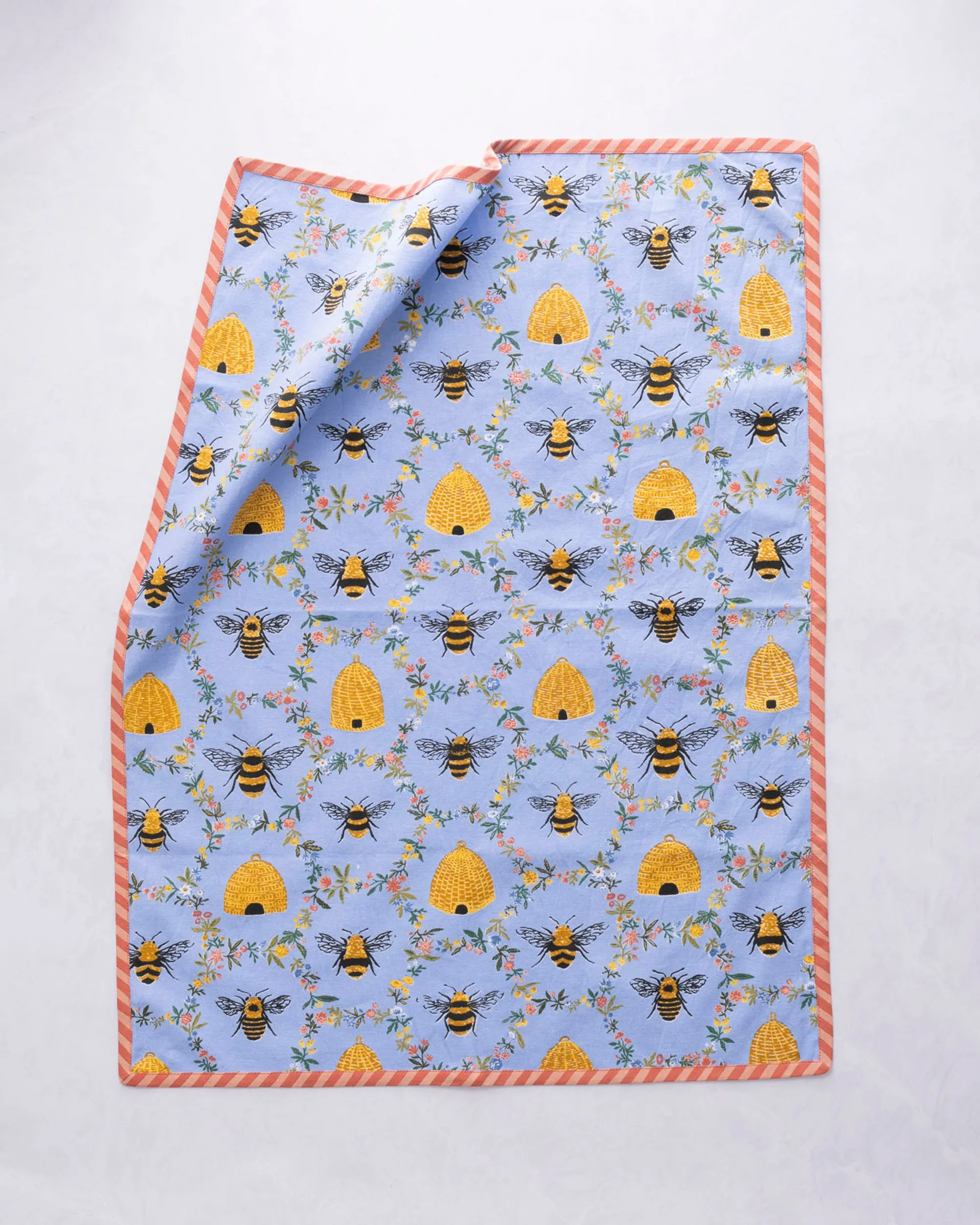 Sweet Bee - Tea Towels Set Of 2 - Soft Blue