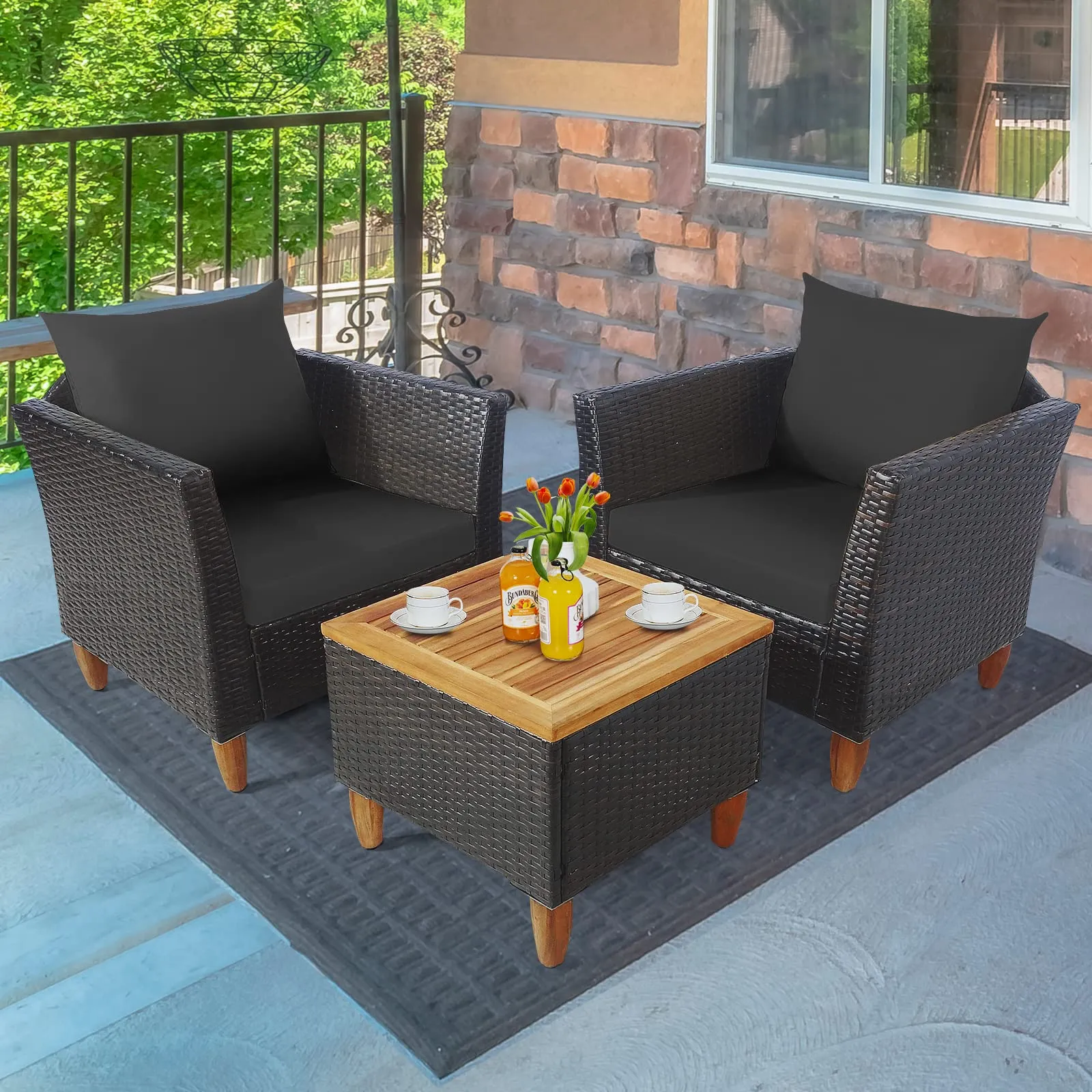 Tangkula 3-Piece Patio Furniture Set