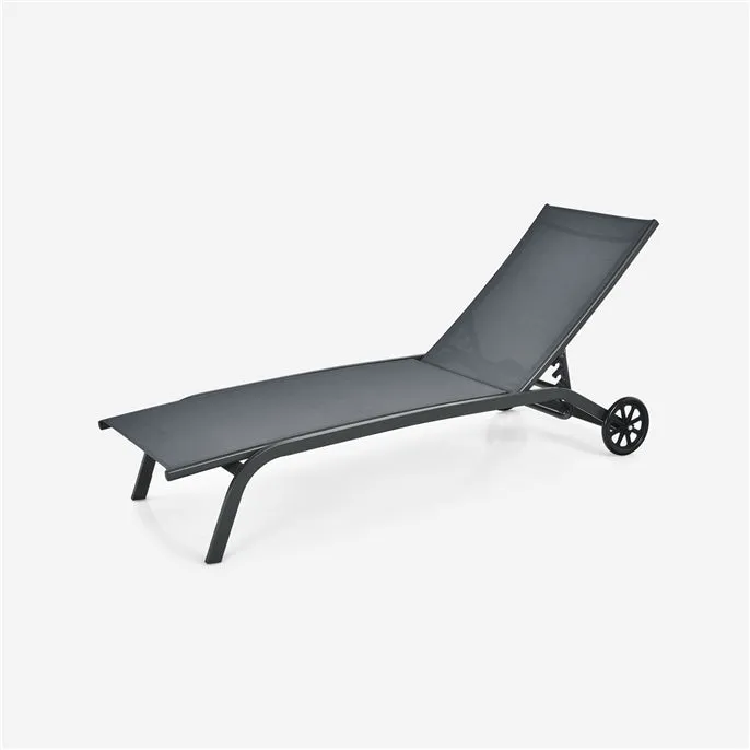 Tangkula Outdoor Chaise Lounge Chair, Patio Lounge Recliner with 6-Position Adjustable Backres