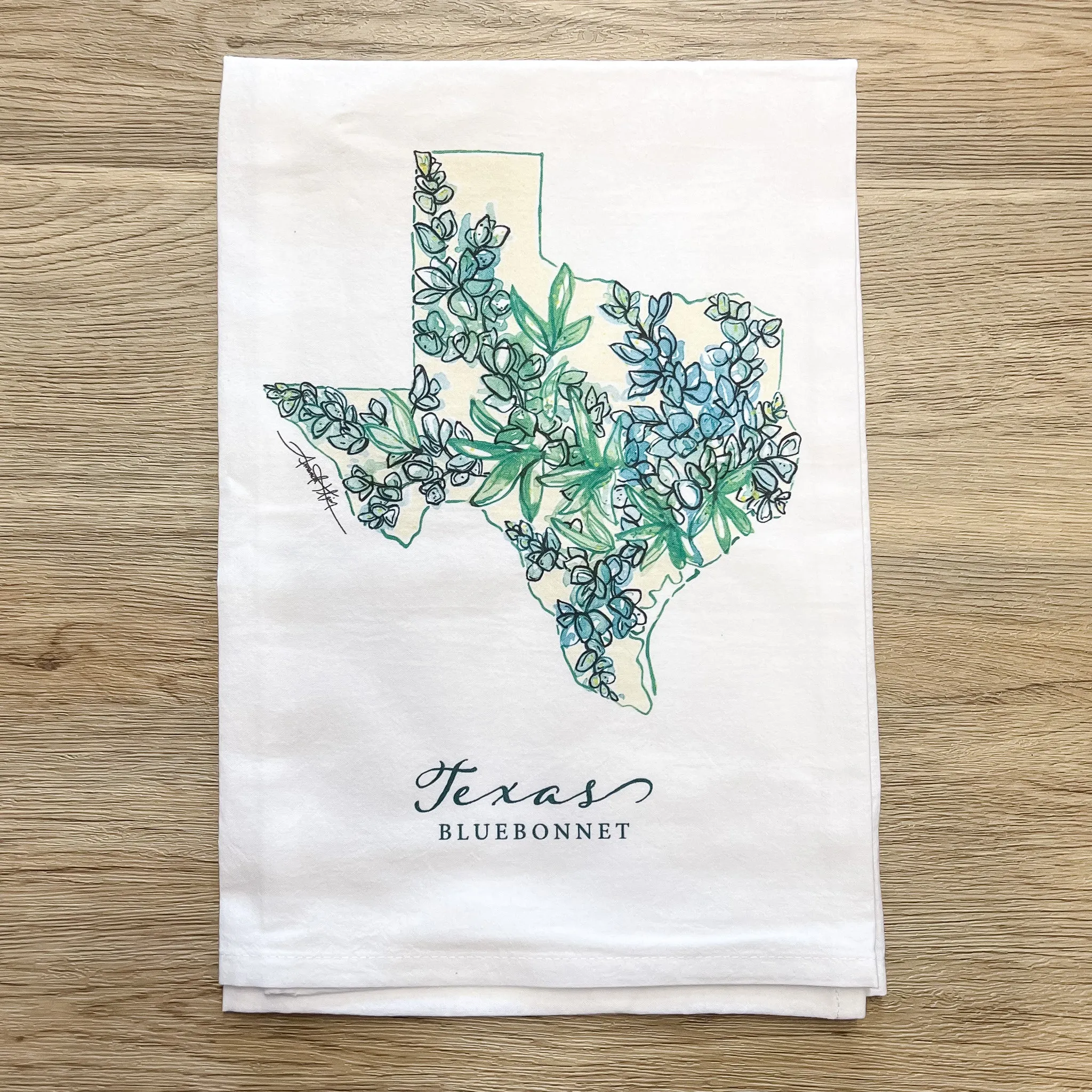 Texas Flour Sack Tea Towel by Amanda Klein