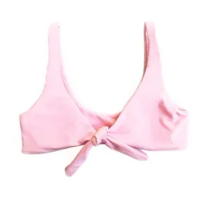 TIE UP BIKINI TOP IN BUBBLEGUM PINK