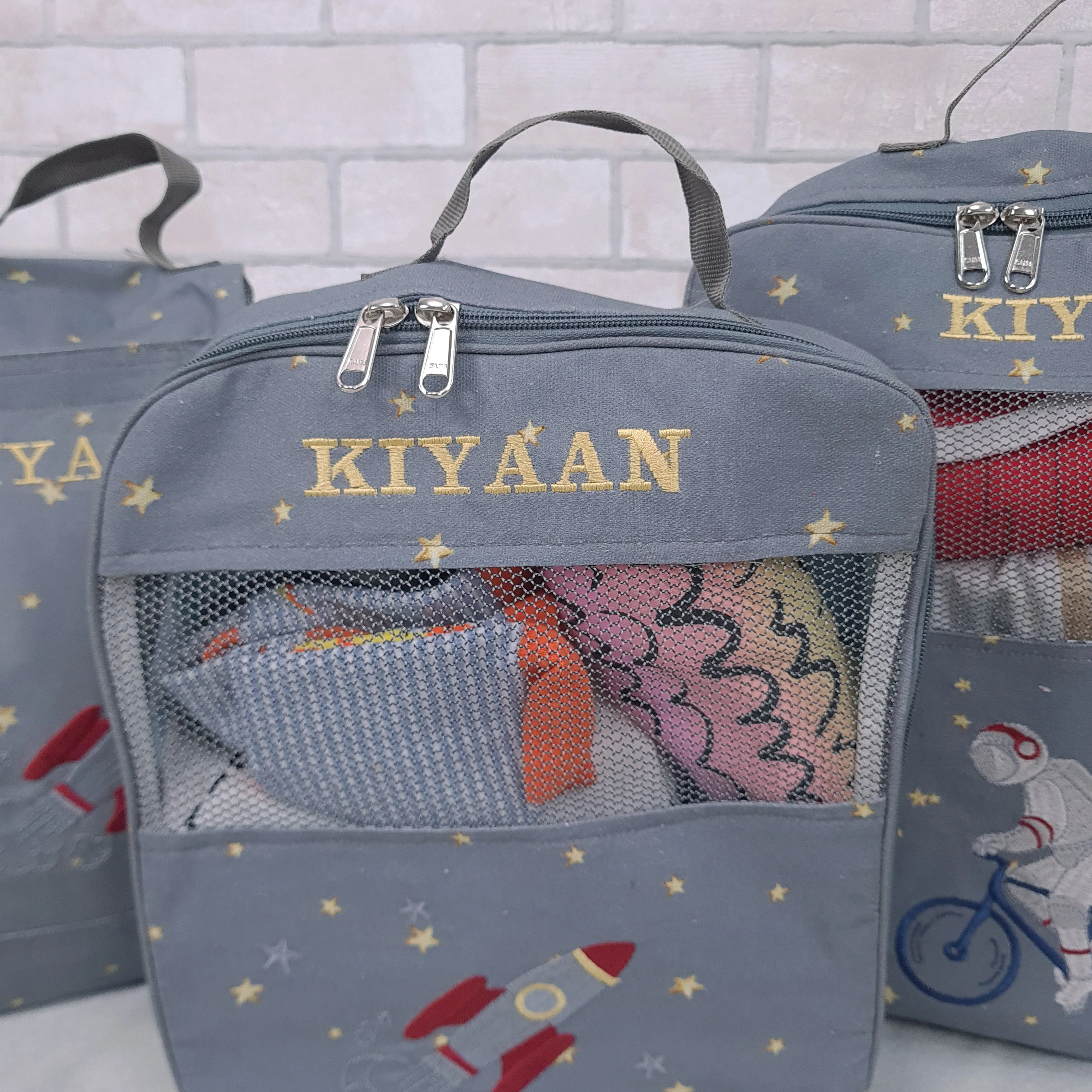 To The Moon And Back  Organizer Bags  (Set of 3) Small Organizer Bag     Big Organizer Bag     Shoe Bag
