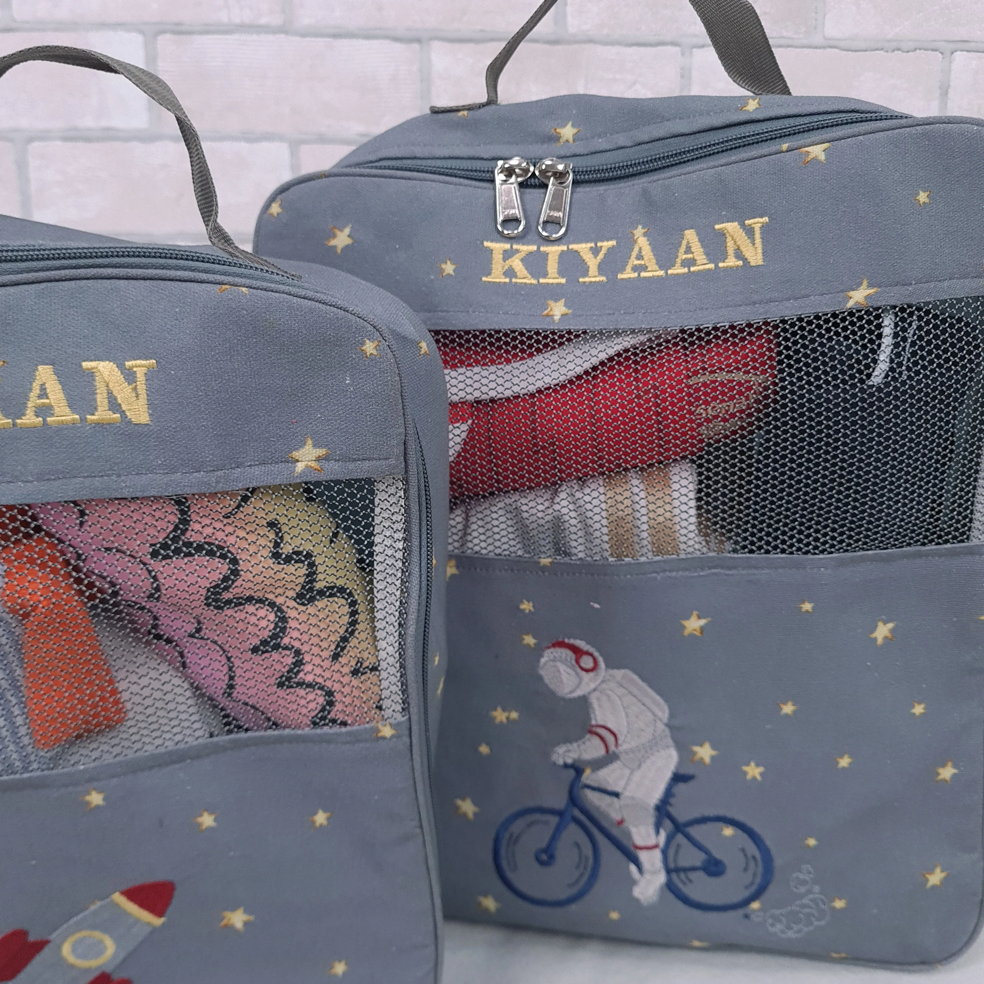 To The Moon And Back  Organizer Bags  (Set of 3) Small Organizer Bag     Big Organizer Bag     Shoe Bag