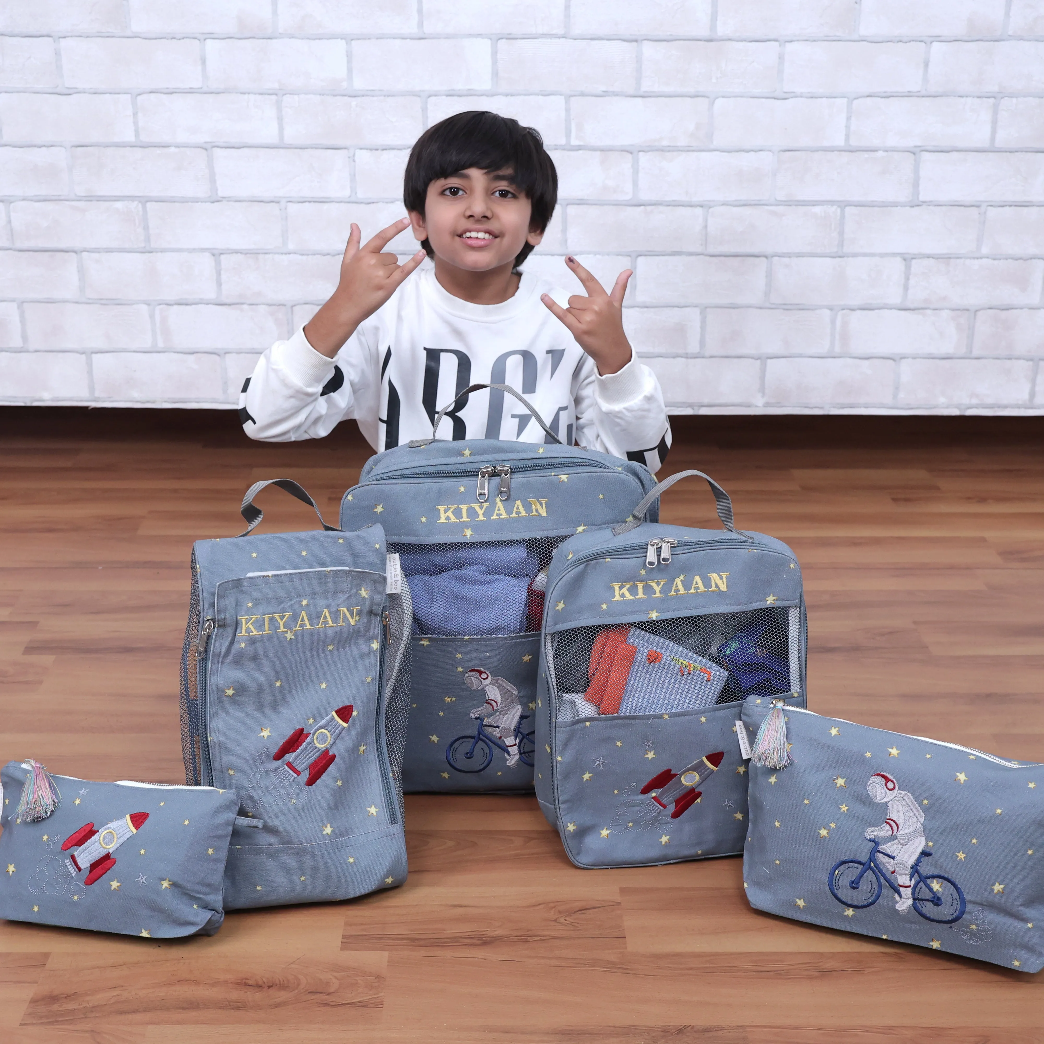 To the Moon And Back Organizer Bags (Set of 5) Small Organizer Bag   Big Organizer Bag   Shoe Bag   Small Pouch   Big Pouch